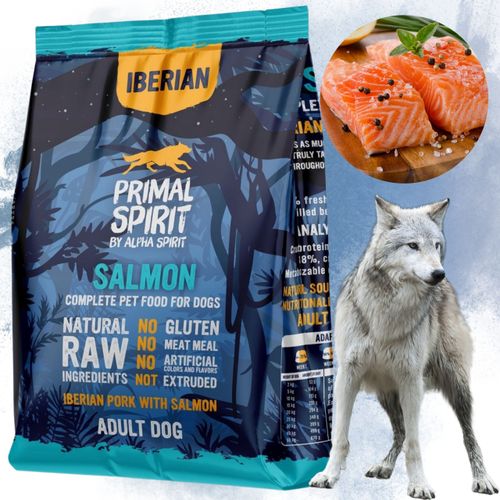 sucha karma dla psa primal spirit iberian salmon wieprzowina z łososiem 1kg na Arena.pl