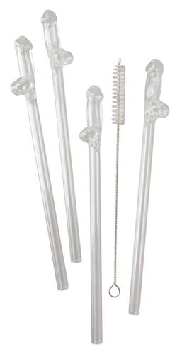 glass drinking straw willy x 4 na Arena.pl
