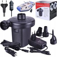MOCNA ELEKTRYCZNA POMPKA DO MATERACA DMUCHAŃCÓW NA BASEN 12V 230V KOŃCÓWKI