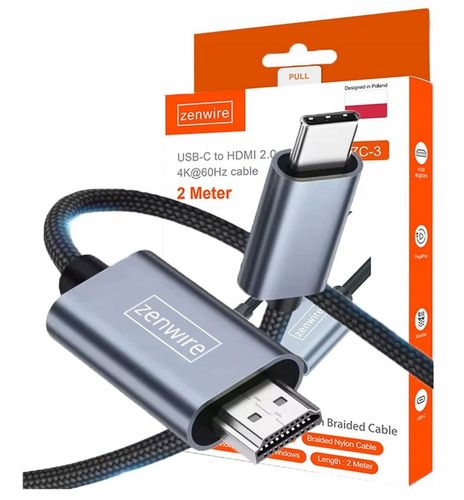 Kabel Adapter Przejściówka USB-C HDMI 4K 60Hz MHL DEX do Telefonu Macbooka na Arena.pl
