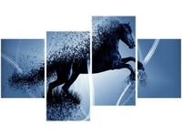 140CM 70 OBRAZ NIEBIESKI KOŃ GMENTARYZACJA JAKUB BANAŚ ŚCIENNY