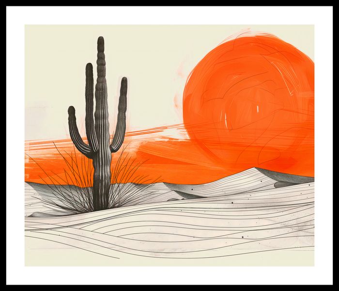 Plakat 60x50cm Kaktus Saguaro zdjęcie 3