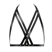 bijoux indiscrets maze halter bra harness black - uprząż piersiowa,