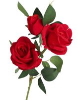 RÓŻA POJEDYNCZA JAK ŻYWA DUŻA 60CM WELUROWA SZTUCZNE KWIATY RÓŻE