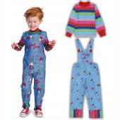 STRÓJ NA HALLOWEEN LALECZKA CHUCKY PRZEBRANIE KOSTIUM DZIECIĘCY 104 110