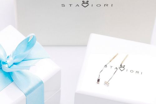 Złote kolczyki KRD2006 - Diament na Arena.pl