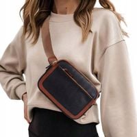 TOREBKA DAMSKA SASZETKA LISTONOSZKA NERKA NA RAMIĘ POJEMNA MIEJSKA NA