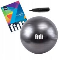 PIŁKA REHABILITACYJNA Gimnastyczna 75cm do ćwiczeń fitness ANTIBURST POMPKA