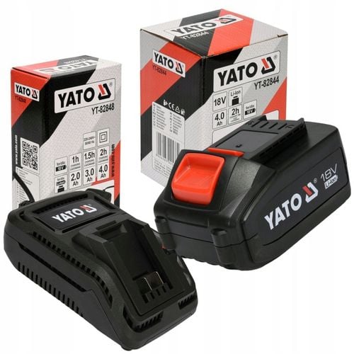 YATO ZESTAW AKUMULATOR BATERIA LITOWO JONOWA LI-ION 4Ah 18V + ŁADOWARKA na Arena.pl