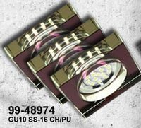 Zestaw trzech opraw ss-16 ch/pu 3x3W GU10 z żarówką LED chrom opr. strop