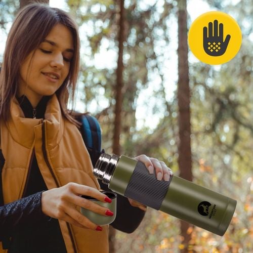 TERMOS TURYSTYCZNY NA HERBATĘ KAWĘ PRÓŻNIOWY SZCZELNY STAL NIERDZEWNA 1L na Arena.pl