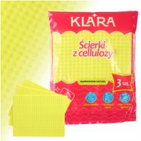KOMPLET 3 SZT ŚCIEREK Z CELLULOZY ŻÓŁTE SUPERCHŁONNE NATURALNY SKŁAD KLARA