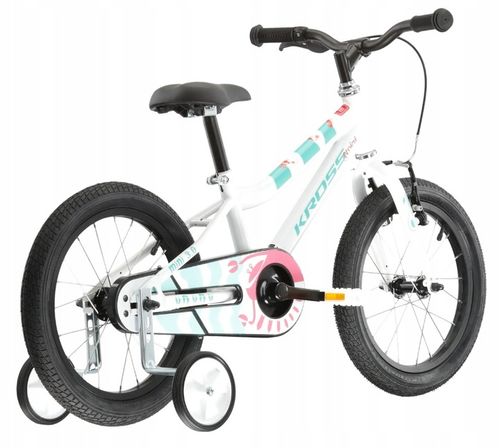 Rower dziecięcy 16" KROSS Mini 3.0 biały seledynowy R24 na Arena.pl