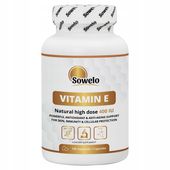 Witamina E Naturalna 400 IU 100 Kaps – Skóra, Serce, Antyoksydant – Sowelo