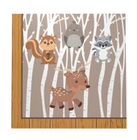 Serwetki papierowe leśne zwierzątka woodland, 20 szt.