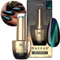 Makear GC02 Cat Eye Lakier hybrydowy do paznokci Turkusowe kocie oko
