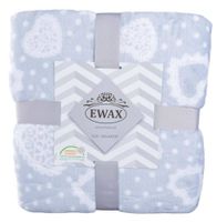 Koc szary w serca 150x200cm