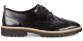 ECCO Półbuty damskie Oxford - Incise Tailored - rozmiar 42 - czarne, skóra