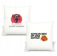 Poduszka z imieniem napis PREZENT SUSHI MASTER