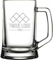 szklane Kufle z grawerem reklama logo TRWAŁOŚĆ 50 szt