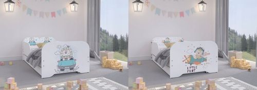 Łóżko MIKI dziecięce 140x70 + materac DUŻO wzorów! na Arena.pl