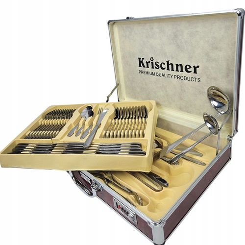 KOMPLET SZTUCÓW 12 OSÓB WALIZKA ZESTAW 72EL PREMIUM POŁYSK na Arena.pl