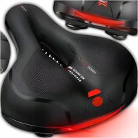 SIODEŁKO ROWEROWE ŻELOWE SZEROKIE MIĘKKIE WYGODNE ROWEROWE DUŻE ODBLASK