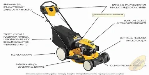 Kosiarka spalinowa z napędem Cub Cadet LM3 DR53S 4w1 MYSPEED z koszem MOCNA zdjęcie 5