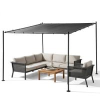Pergola STALOWA do elewacji 3x3 m OGRODU ogrodowa TARASOWA na taras DUŻA