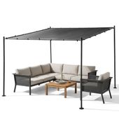 Pergola STALOWA do elewacji 3x3 m OGRODU ogrodowa TARASOWA na taras DUŻA