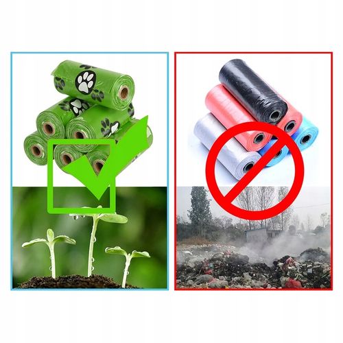 WORKI BIODEGRADOWALNE Woreczki na psie odchody BIO 360 szt.+ etui ZAPACHOWE na Arena.pl