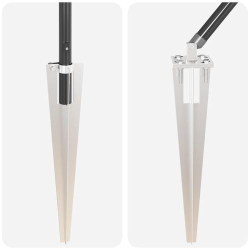 Słupek ogrodzeniowy. 52 pcs Srebrny 3.2 x 3.2 x 140 cm Stal na Arena.pl