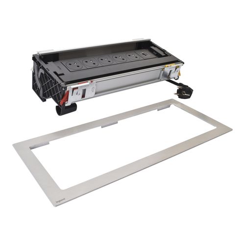 Gniazdo meblowe FLIP UP z chowaną pokrywą 5X2P+Z/USB A+C z przewodem 2m - METAL Legrand 654852 na Arena.pl