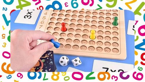 GRA EDUKACYJNA PLANSZOWA TABLICZKA MNOŻENIA + DODAWANIA NAUKA TABLICZKI na Arena.pl