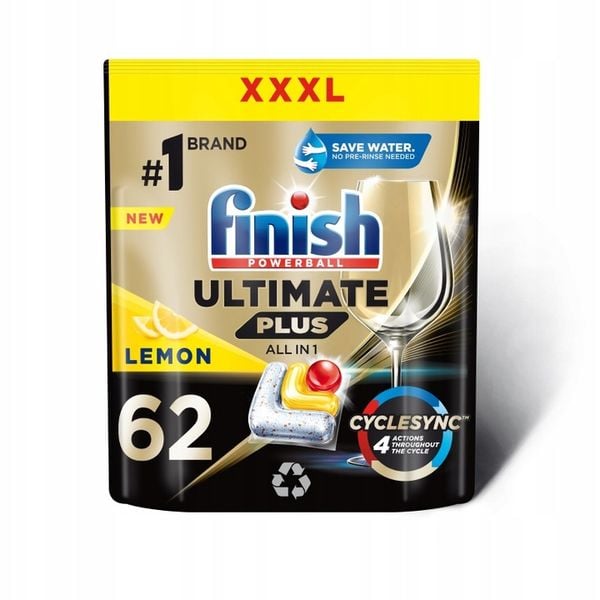 Finish Ultimate Plus Kapsułki do zmywarki 62 Lemon zdjęcie 1