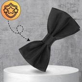 Muszka męska czarna regulowana mucha elegancka klasyczna