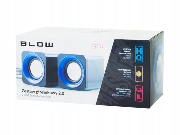 GŁOŚNIKI KOMPUTEROWE BLOW 2.0 DO PC LAPTOPA USB zdjęcie 3