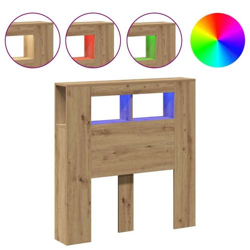 Wezgłowie łóżka z LED, dąb artisan, 100x18,5x103,5 cm na Arena.pl