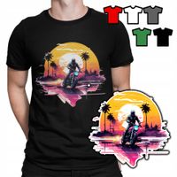 KOSZULKA T-SHIRT MĘSKI - DLA MOTOCYKLISTY NA MOTOCYKL MOTOR PREZENT - M