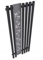 GRZEJNIK DEKORACYJNY -FLOWER 1800/600 CZARNY MAT