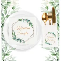 Dekoracje Komunijne Zestaw Komunijny Bieżnik Ozdobny Serwetki Na Stół