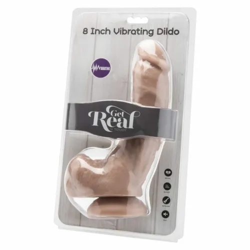 get real wibrator model 20,5 cm z funkcją regulacji i pilotem pvc na Arena.pl