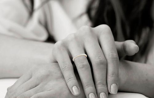 Złoty pierścionek PZD6679 - Diament na Arena.pl