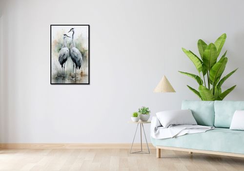 Plakat 53x81cm Tańczące Czaple na Arena.pl
