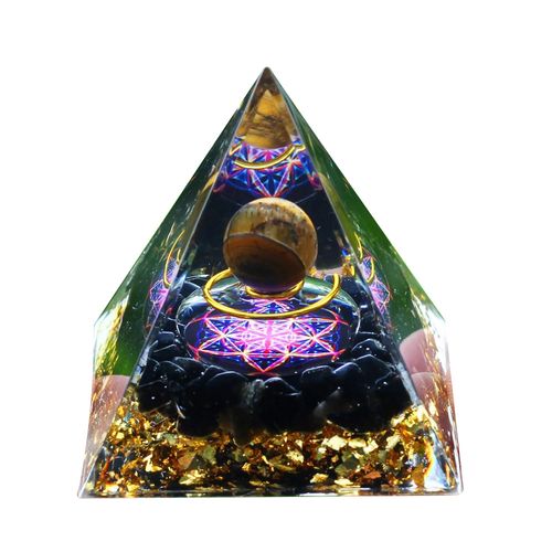 Piramida ORGONIT +LED Lampka PODSTAWA 5cm KRYSZTAŁ KAMIENIE AMULET 5cm HX17 na Arena.pl