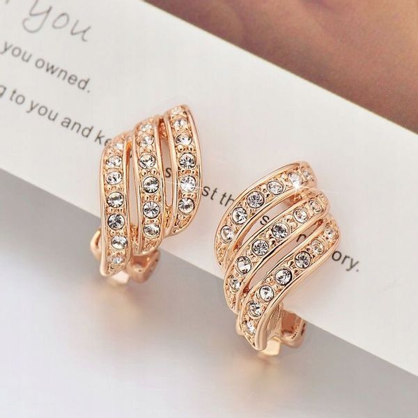 KOLCZYKI ZŁOTE CYRKONIE EC116 zdjęcie 5