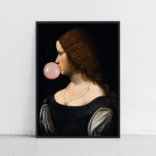 Plakat ramka portret z balonem profil 40x50 cm w czarnej ramie na Arena.pl