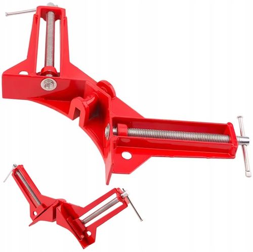 ŚCISK KĄTOWY STOLARSKI IMADŁO NAROŻNE ŚRUBY UCHWYT METALOWY 4 SZT na Arena.pl