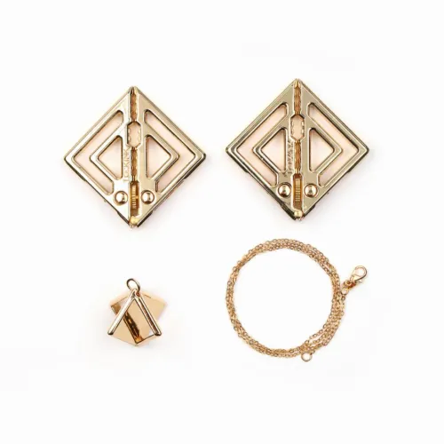 lockink regulowane zaciski piersi z zawieszką led, kolor złoty na Arena.pl