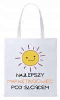 Torba Biała Eco Shopper Dla Marketingowca Prezent Z Nadrukiem Ze Zdjęciem